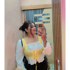 Cute Yellow Corset Top