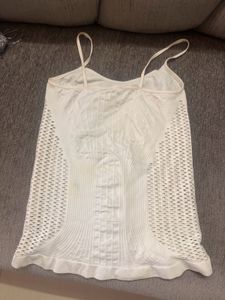 White Side Net Spegiti Top