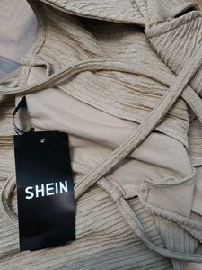 Ribbed Ruffle Mini Dress