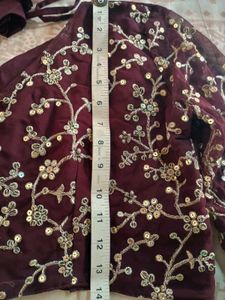 Wedding Wear Marron Lehanga Choli