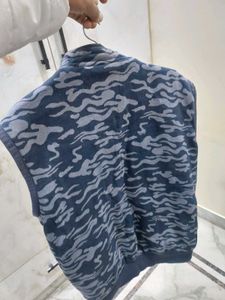 Navy Reversible Blue and patterned Sleeveless