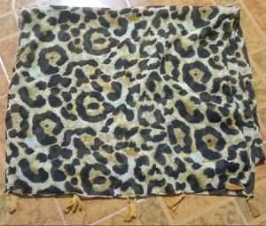 Cheeta Print Scarf N A Pair Of Vintage Bracelet