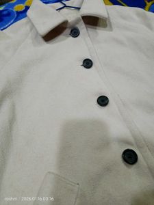 Elegant Cream Button-Down Coat