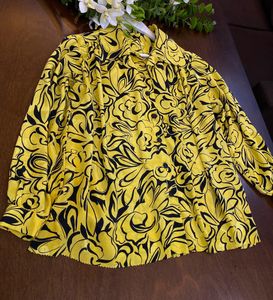 Yellow Floral Print Top