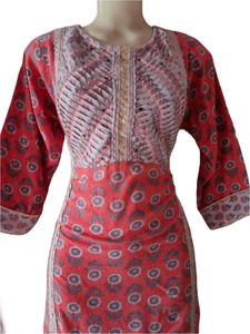 Elegant Red Printed Kurta Set