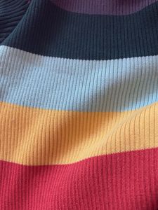 Striped Ribbed Knit Top