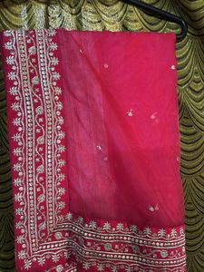 Pink Embroidered Dupatta