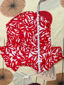 Red Printed Top