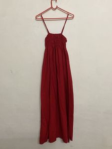 Philippines Red Maxi linen dress