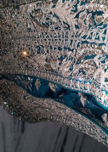 Velvet Zardosi Work Bridal Lehenga Woth Heavy Koti