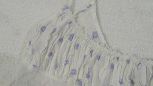 White Floral Crop Top