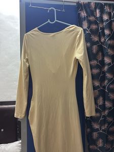 Elegant Beige Midi Dress