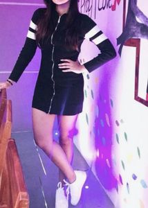 Black Mini Ribbed Dress