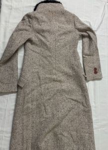 Single-Breasted Notched Lapel Longline Overcoat