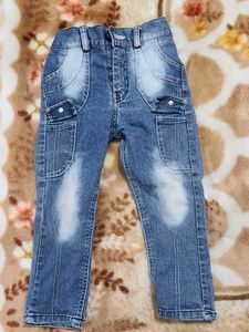 Cute Kids' Denim Cargo Pants