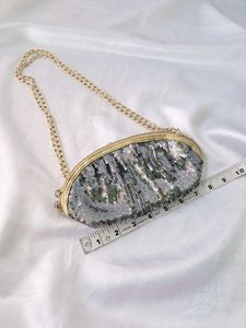 Made In Korea Sequin Clutch with Chain