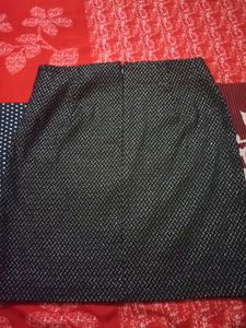 Shine Black High Waist Skirt