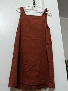 Rust Overall Dress : Feels Like A Burnt Orange