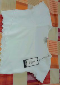 White Ribbed Roadster Crop Top