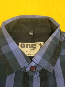 Blue &amp; Black Plaid Shirt