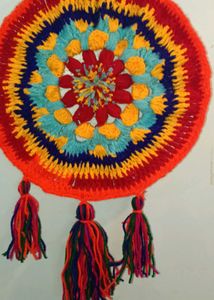 Colorful Crocheted Wall Hanging