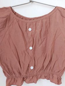 Rusty Orange Crop Top.