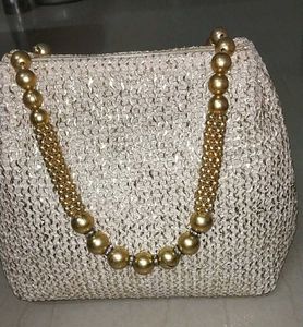 Beaded Handle Handbag