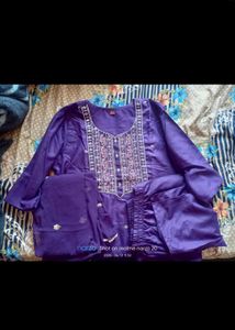 NewElegant Purple Kurta Set