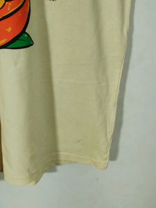 Bonkers Light Yellow Printed T-shirt (Men)