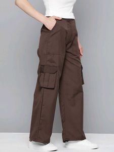 Women Loose Fit Balloon Cargo Trousers