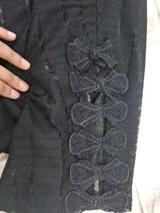 Star Embellished Black Top