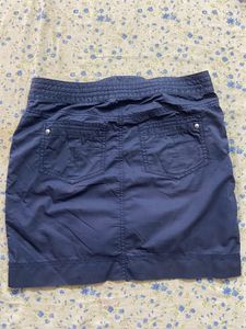 Blue Cargo Mini Skirt