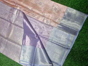 Pastel Red Kanjeevaram Silk Sarees