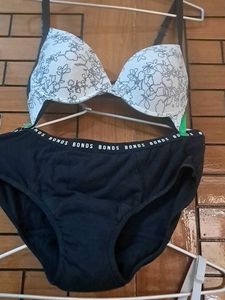 Combo Of Five Imported Fabric Bra  N Padded  Panty