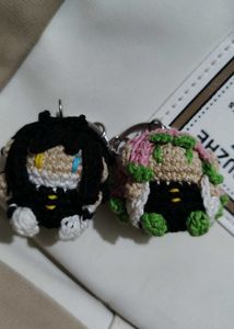 Crochet Anime Keychains| mitsuri and obanai