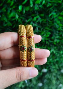 1 Gram Gold Bangles In Brand New Condition