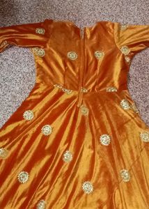 Velvet bridal gown
