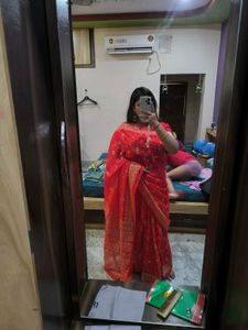 Sindoor red saree.