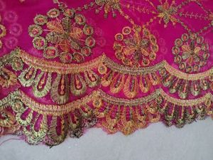 Pink And Golden Dupatta