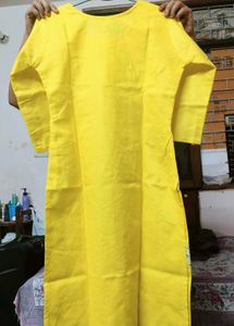 Yellow Embroidered Kurta