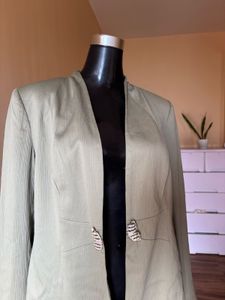 Green Satin Like Blazer