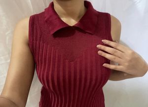 maroon bodycon dress Size - S