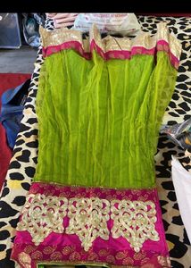 Pink Green Anarkali Kurta Set