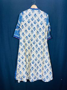 Biba Blue and Half White  Kurta ( Women’s)