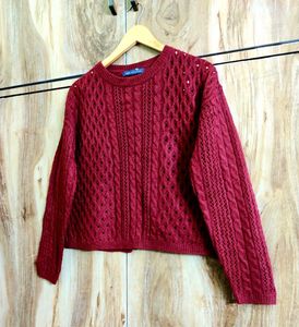 Maroon Sweater Size-42-44