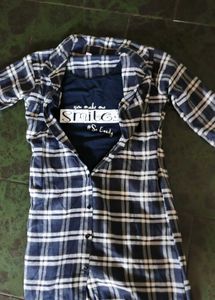 Stylish Plaid Shirt And Graphic Tee Combo