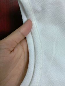Sleeveless White Crop Top Size S