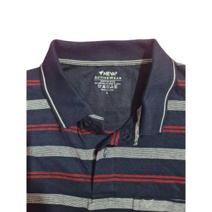 NEVA polo Collar T-shirt Nevi Bleu