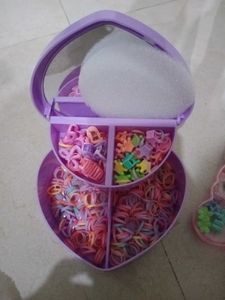 Heart Box with hair accessories