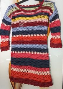 Striped Knit Mini Dress